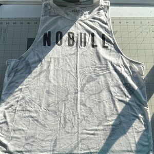 NOBULL White and Gray Floral Tank Top